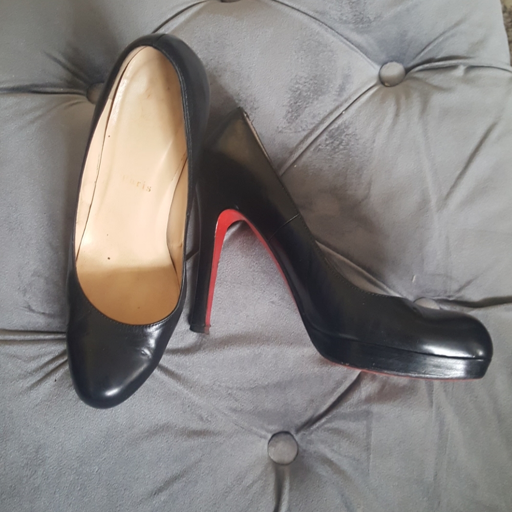 Sz 38.5 Blk Christian Louboutin Bruges 120 pumps